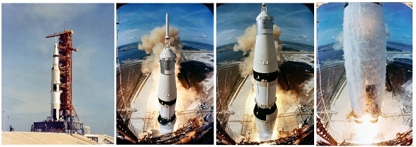 아폴로 11호가 케네디우주센터에서 발사되고 있다.[사진=NASA]
