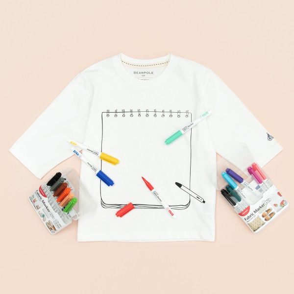 빈폴키즈 모나미 협업 티셔츠 DIY 키트.