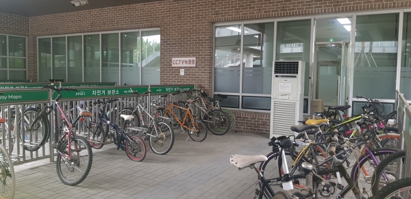 마포구 선별진료소가 설치될 부지. 현재는 자전거 보관소로 운영되고 있다. [사진=마포구청]