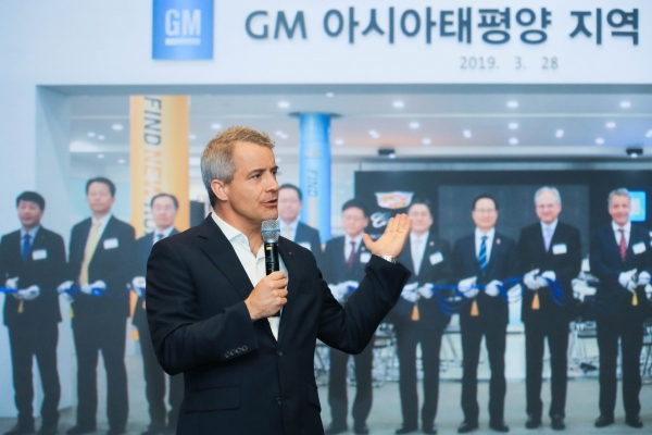 GM 줄리안 블리셋 부사장이 22일 한국GM을 방문했다. [사진 한국GM]