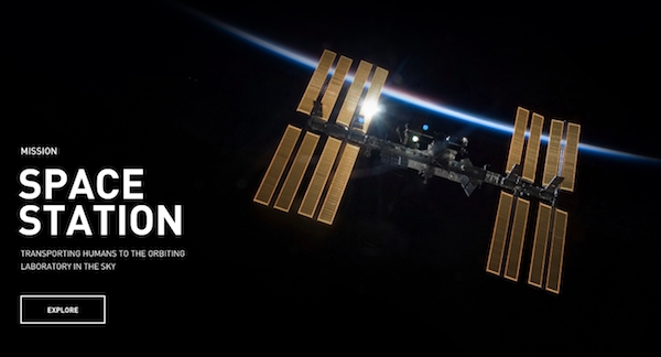 스페이스X의 국제우주정거장(ISS) 탐험 미션. ISS는 지구 저궤도층인 400km 고도에 위치하고 있다. Image: SpaceX