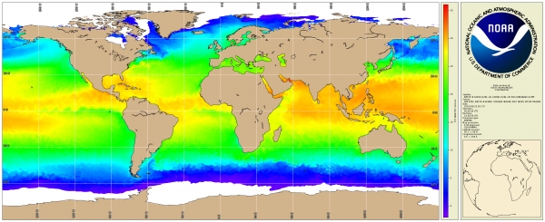 GOES-R과 JPSS 위성 등은 바다 해수면 온도 등을 측정하고 플랑크톤의 양을 계산한다. [사진=NOAA]