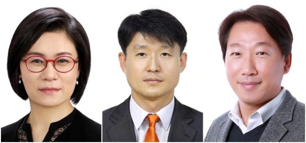 왼쪽부터 김희연, 이진규, 이현우 전무.