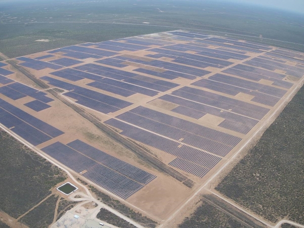 지난 8월 완공된 한화에너지 미국 텍사스주 108MW 태양광 발전소. [사진=한화에너지]