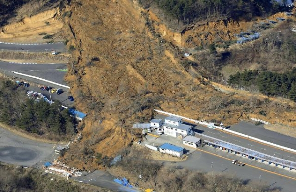 후쿠시마 지진 현장.