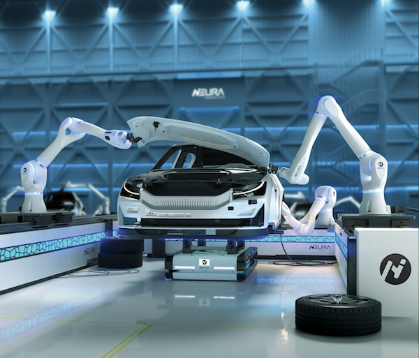 인간과 협업(collaboration)하는 자동화 로봇이라는 뜻의 ‘코봇(cobot)’ 컨셉의 산업용 협업 자동화 로봇. Courtesy: NEURA Robotics