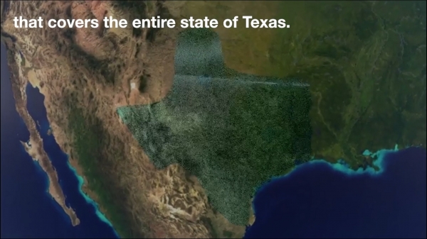 5000 기가톤은 약 26피트(약 7.9m) 높이의 얼음으로 미국 텍사스주를 덮고도 남는 양이다.[사진=NASA]