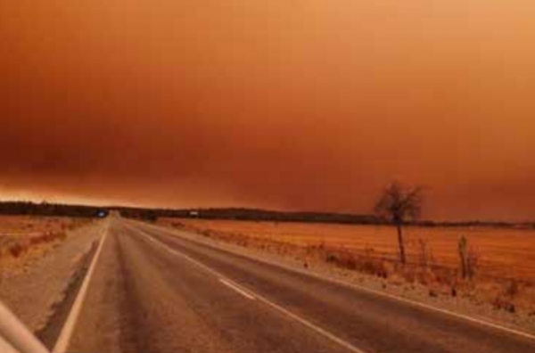 지난 6월 22일 호주에서 먼지 폭풍이 발생했다. 앞이 보이지 않을 정도이다.[사진=WMO]